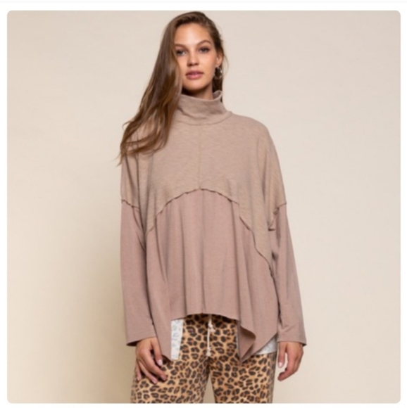 POL Mocha Long Sleeve Top - sizes Small - NEW - Picture 2 of 12